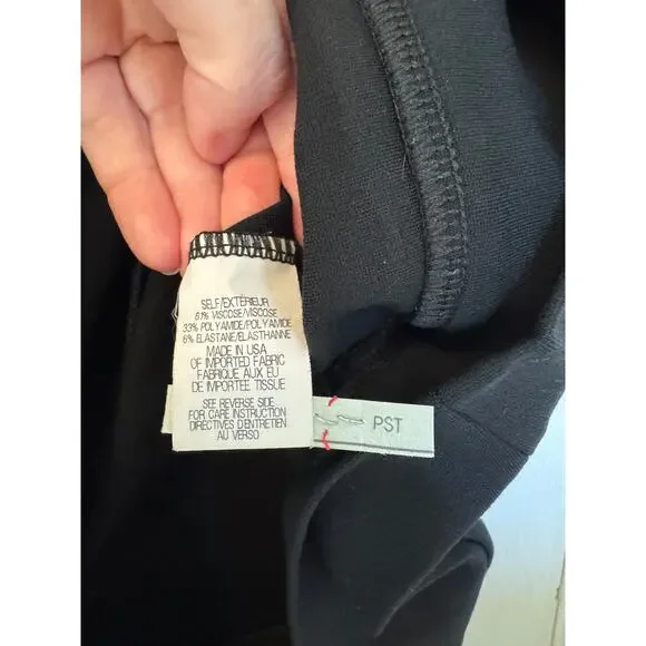 Theory Black Crop Tank Shirt, size L - Picture 5 of 7